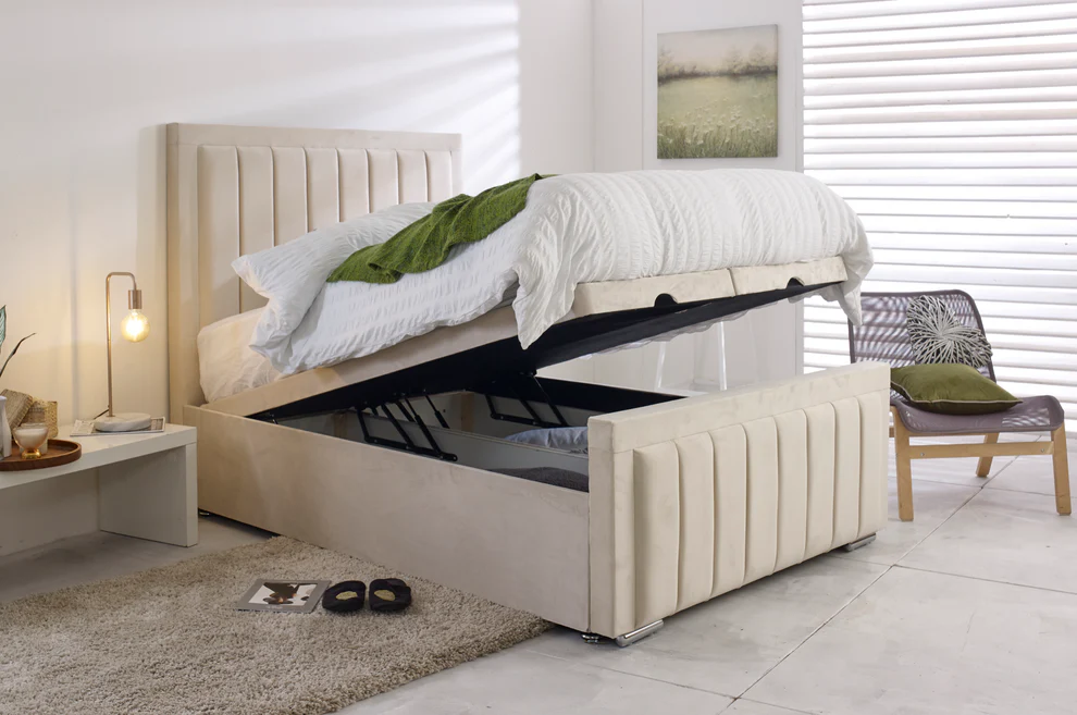 Hilton Panel Ottoman Bed UK | Storage Ottoman Bed with Lift-Up Mechanism | Free Delivery